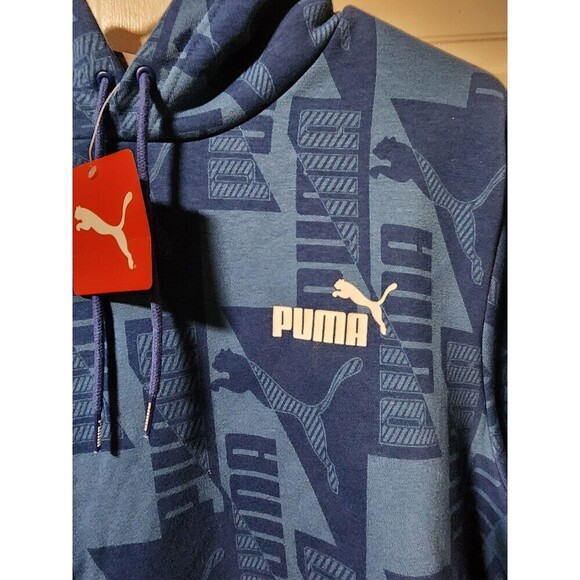 Puma Mens Power All Over Print Fleece Hoodie Hooded Sweatshirt Size XL - Picture 8 of 11